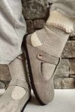 Laundry B Terry & Wool Luxury Socks Pinstripe Latte 